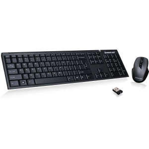 Iogear Keyboard & Mouse - USB Wireless RF Keyboard - Black
